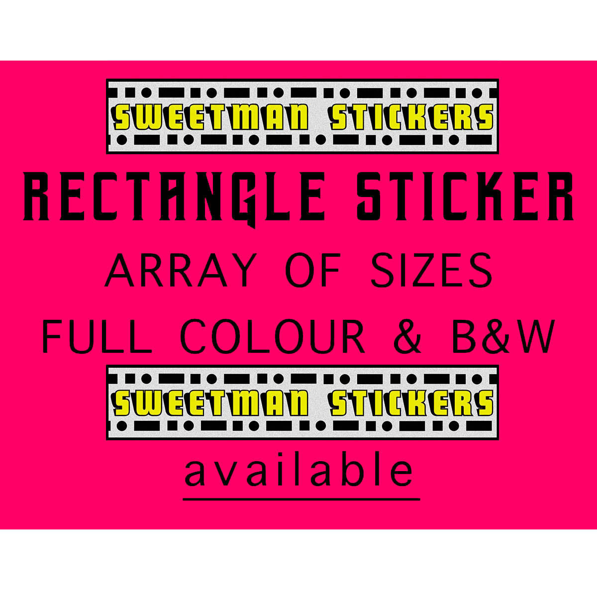 RECTANGLE Sticker (various sizes available)