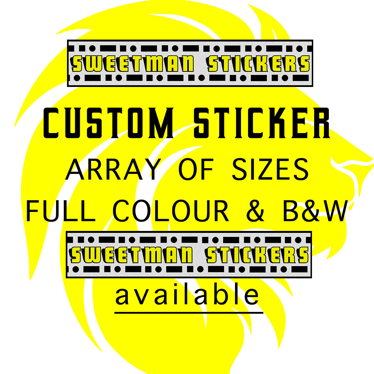 CUSTOM Sticker (various sizes available)